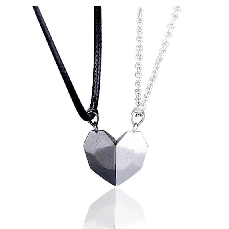Couple Magnetic Heart Necklace