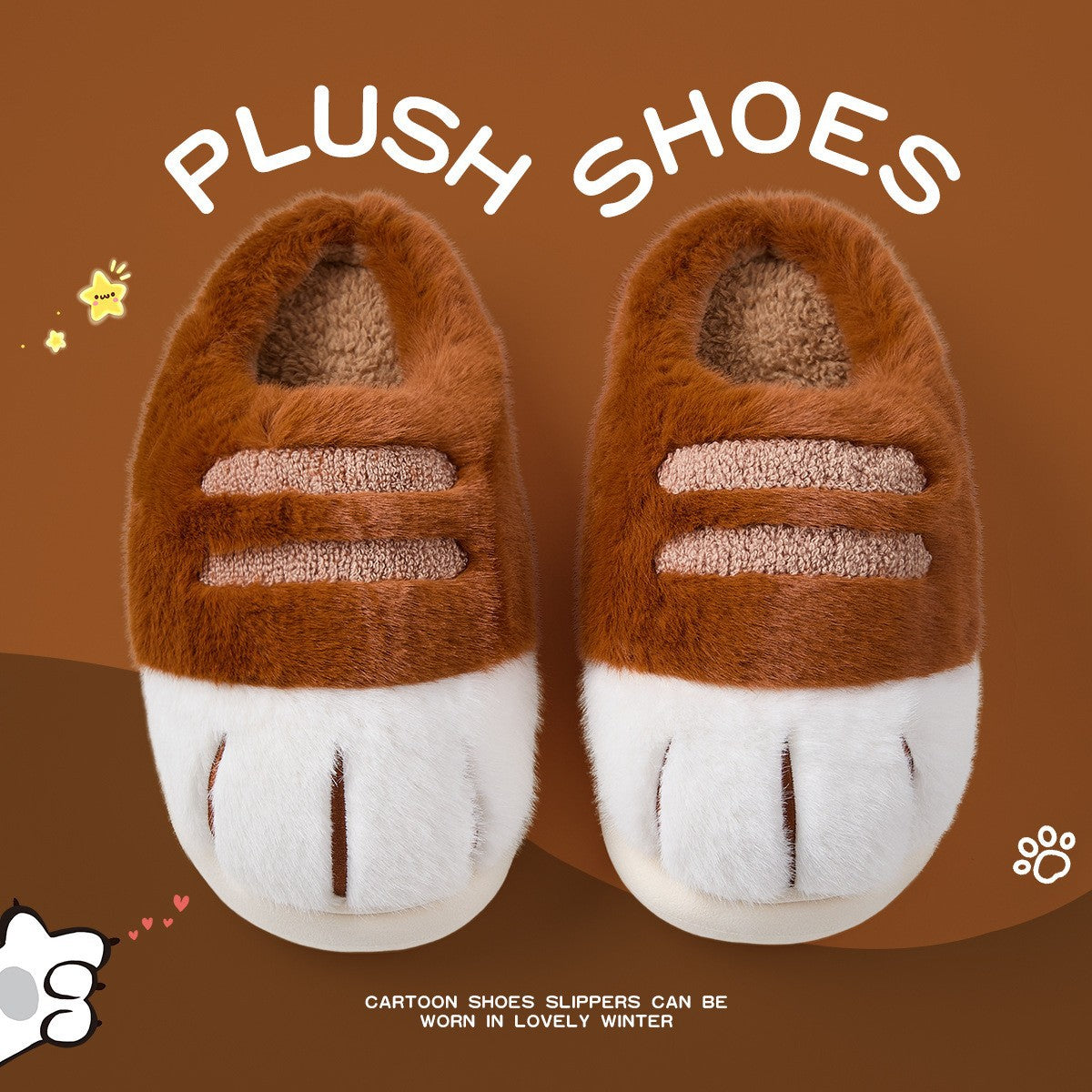 Cozy Cat Paw Slippers